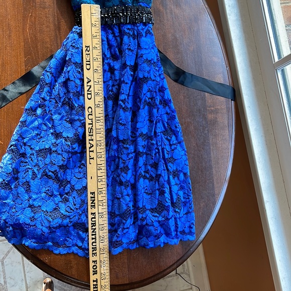 Belle Badgley Mischka sz0 Lace tricolor dress - Picture 10 of 10